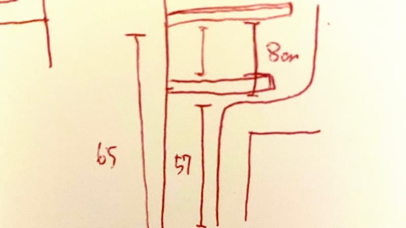 作業台の下採寸
