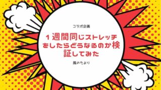 1週間同じストレッチ　検証