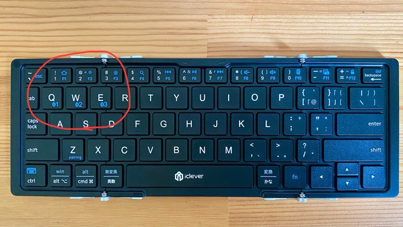 iCleverワイヤレスキーボード　Bluetoothマーク