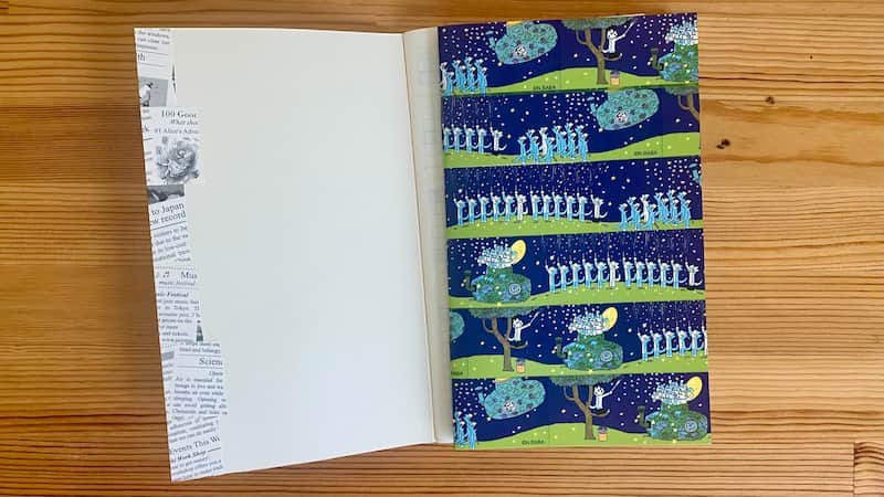 ノートの表紙をマステでリメイク　表紙の裏側